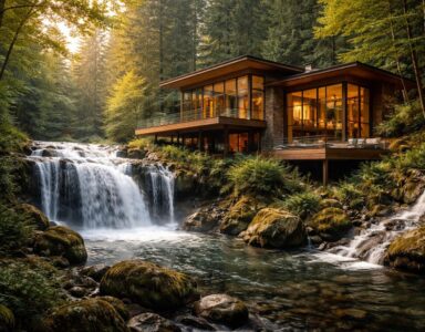 La maison sur la cascade : un lieu de paix et de sérénité pour les amateurs de nature