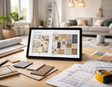 Home staging : préparer un projet déco travaux sur tablette Samsung
