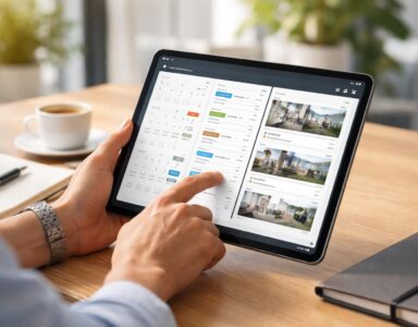 Organiser ses visites : agenda, relances et infos biens sur tablette tactile
