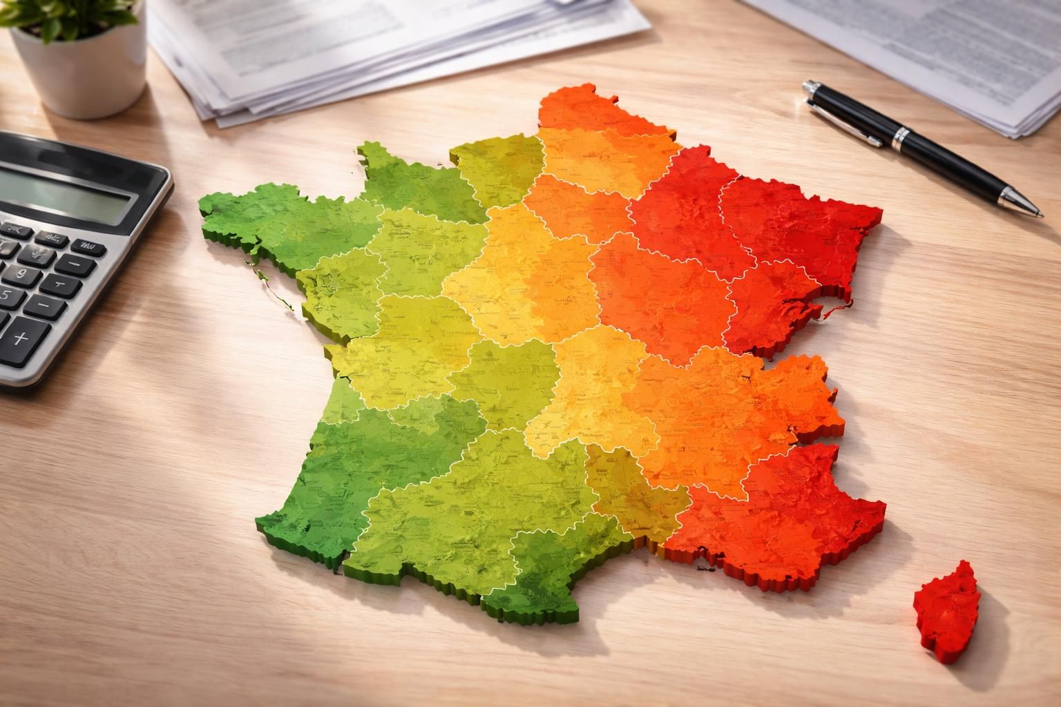 Comparatif du taux de prêt immobilier par région