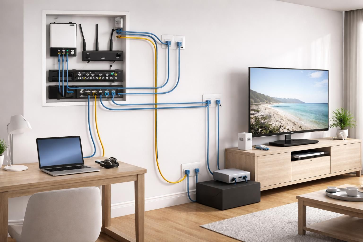découvrez un guide complet du schéma électrique pour l'installation réseau de votre maison, avec des conseils pratiques pour une connexion fiable et sécurisée.