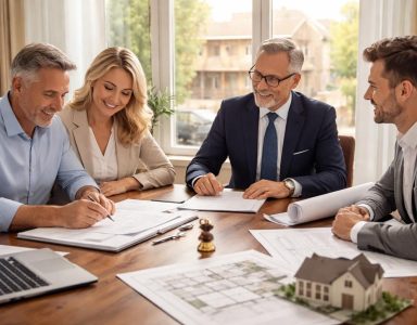 Signature chez le notaire pour construction de maison